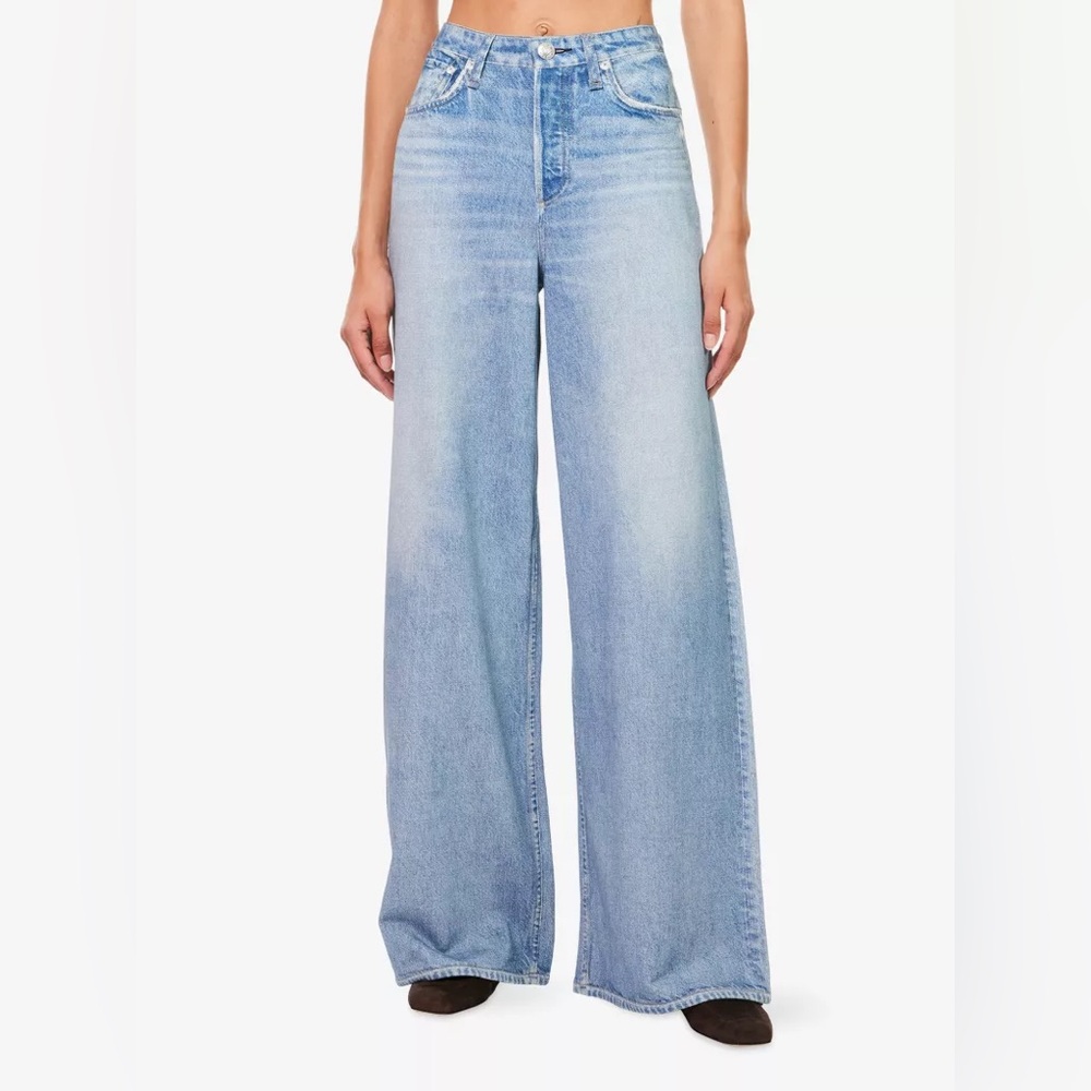 Rag & Bone Miramar Terry Sofie Wide-Leg Cotton-Jersey Jeans

Color: Raily